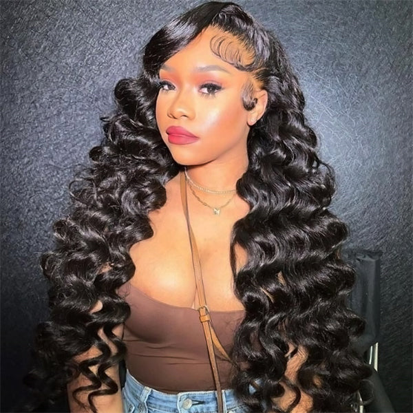 13 X 4 Lace Frontal With 3 Bundles Loose Deep Wave Brazilian Human Hair Extensions