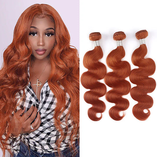 Ginger Weave Bundles Brazilian Body Wave Hair 3 Bundles Human Hair Weave